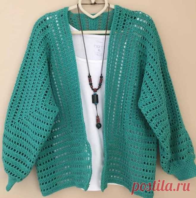 Оригинальный жакет из шестиугольников, крючком. Схемы. / knittingideas.ru/