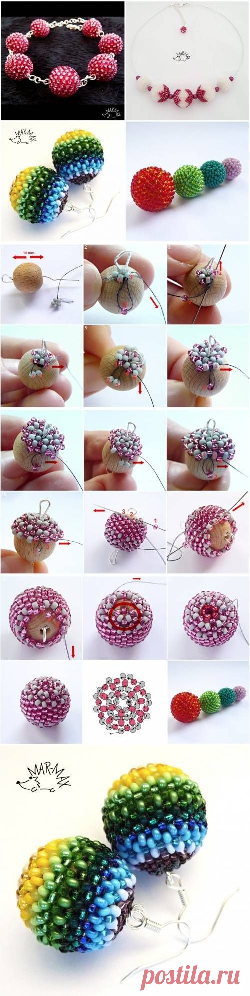 Beaded Bead Earrings DIY | Beads