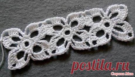 Безотрывное вязание ажурных мотивов Клевер. Юбочка-парео крючком - Вязание - Страна Мам