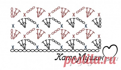 Вертикальный ажур крючком