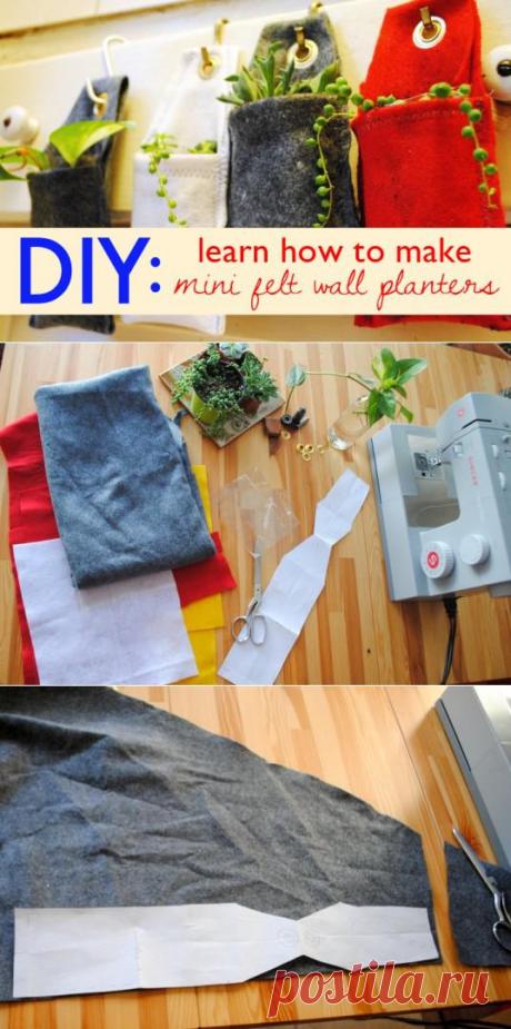 HOW TO: Make A Mini Felt Planter To Green Your Walls | Inhabitat - Sustainable Design Innovation, Eco Architecture, Green Building