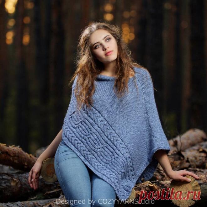 Подборка вязаных пончо. Идеи для вдохновения. 21 проект без схем | Вязание и творчество | Яндекс Дзен