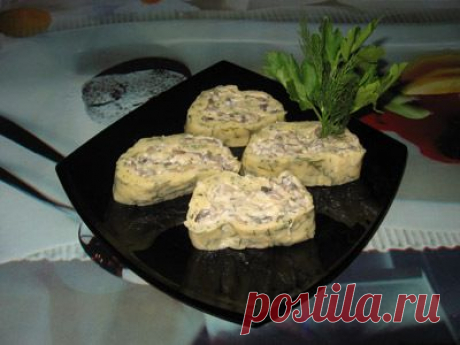 Сырный рулет с грибами, луком и укропом. - Пальчики оближешь - Группы Мой Мир