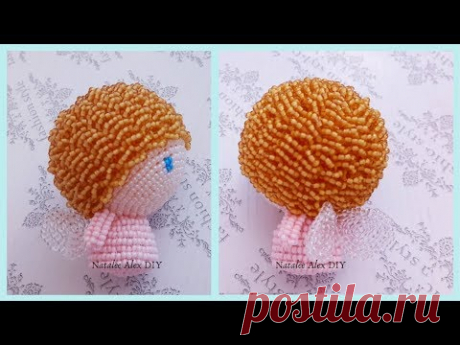 Ангелочек. Кукла из бисера. Beading angel DIY