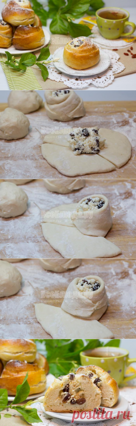 Ватрушки Розочки с творогом, рецепт с пошаговыми фото | Все Блюда