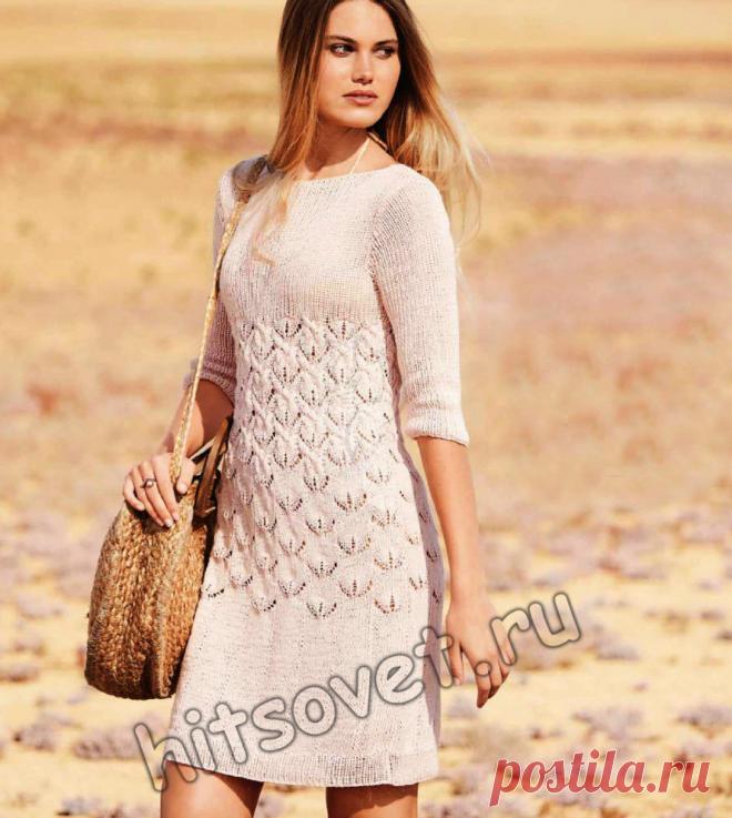 Розовое платье спицами схемы и описание - Хитсовет