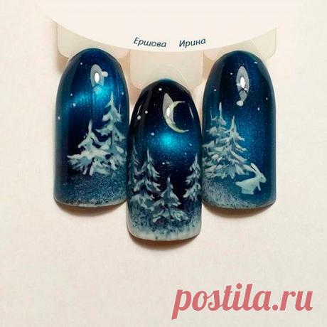 Идеи новогоднего маникюра | 110 фото и мастер классы