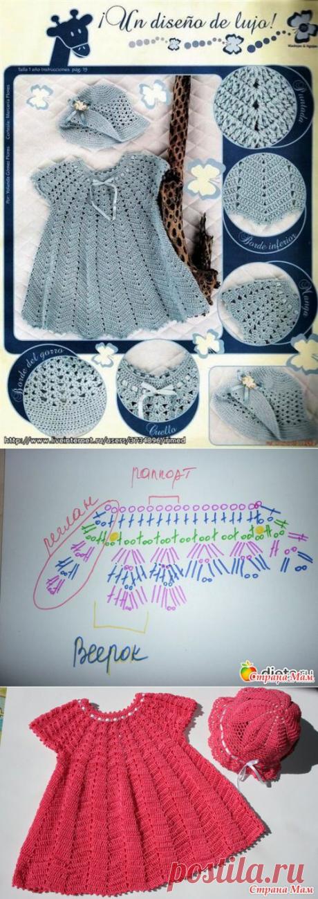 Вяжем своим девочкам платье Desprendible - Вяжем вместе он-лайн - Страна Мам