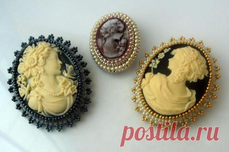 Броши-камеи | biser.info - всё о бисере и бисерном творчестве