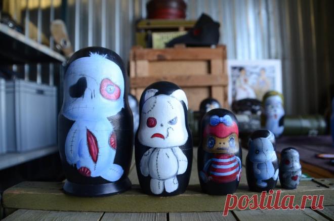 Русская матрешка жуткие плюшевые игрушки русская гнездовая | Etsy