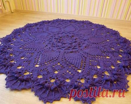 Ковер гранд из полиэфира. Вязаные ковры крючком из шнура схемы