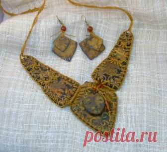 Идея кожаного ожерелья (на etsy )