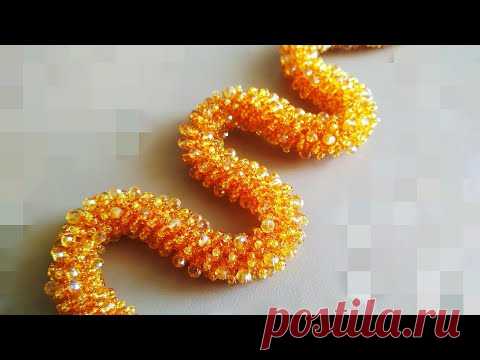 Пушистый жгут из бисера