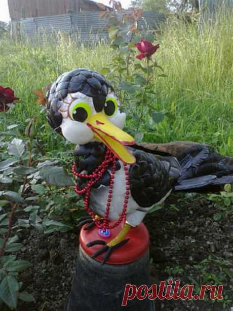 Галчонок из пластиковых бутылок