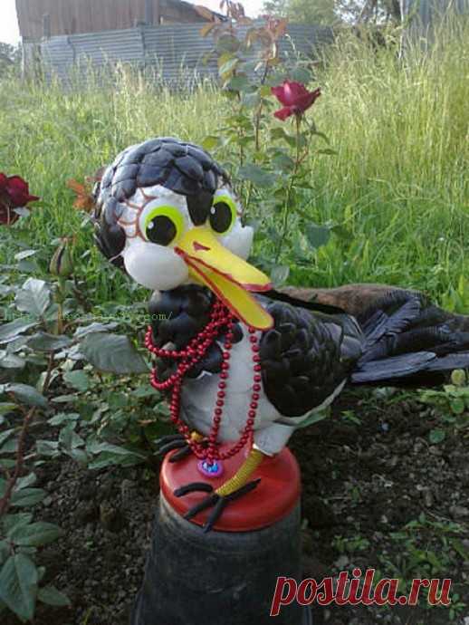 Галчонок из пластиковых бутылок