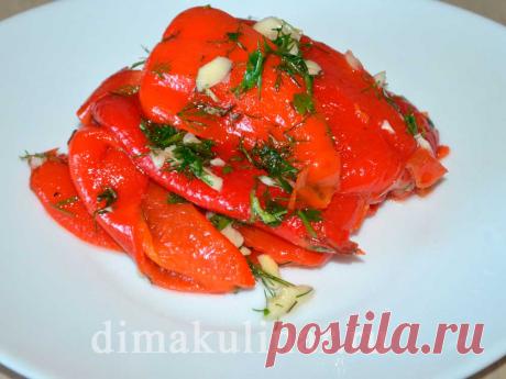 Cалат с сладким печеным болгарским перцем &quot;Печена паприка&quot;