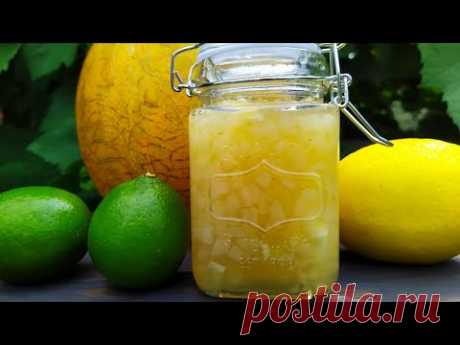 💥Хит сезона!!! 💥🍋🍈 Варенье из дыни с лаймом, лимоном  и желфиксом  за 3 минуты.  Рецепт на зиму.