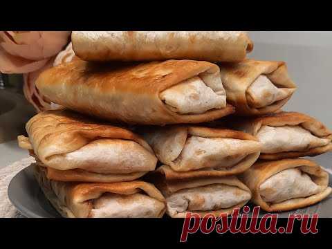 Очень быстрая закуска из лаваша.