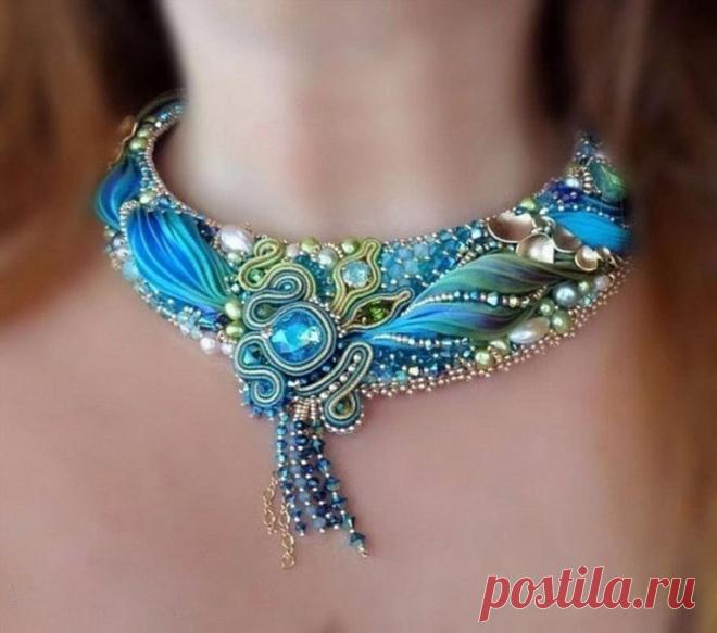 Красивые украшения в японской технике шибори