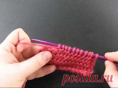 Изнаночная петля                            Tunisian Crochet - Purl Stitch - The Crochet Side - YouTube