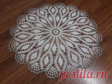 Большая салфетка крючком. Часть 1. Крючок для начинающих. Вязание крючком 2019.