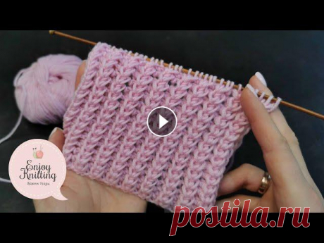 САМАЯ ПЫШНАЯ Резинка Спицами | Volume and  easy knitting rib 3D for sweater pullover На спицы набираем количество петель кратное 3 + 2 петли для симметрии + 2 кромочные петли. Cast on a multiple of 3 + 2 + 2 edge sts. Полное описание -...