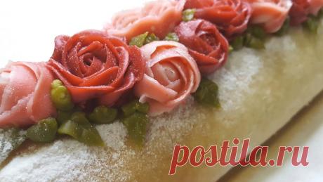 НОВЫЙ КРЕМ ДЛЯ ЦВЕТОВ из 3х ИНГРЕДИЕНТОВ🌹РЕЦЕПТ ЛИМОННОГО РУЛЕТА🌹 LEMON CAKE ROLL Магазин "Успешный кондитер" ➡️ https://breadbaking.ru (СКИДКА 6% - ПРОМОКОД ЯНА) Красители Americolour ➡️ https://breadbaking.ru/catalog/krasiteli_americolor...