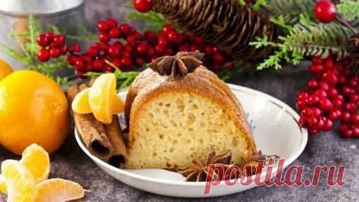 Творожный кекс с мандаринами.