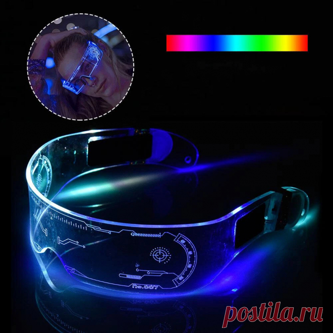 LED Glasses EL Wire Neon Party Luminous LED Glasses Light Up Glasses Rave Costum - US$11.69