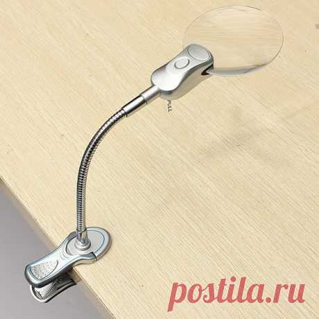 Magnifiers Picture - More Detailed Picture about Hot Sale!!!2.5x 90MM 4x 21MM 2 LED Lamp Magnifier Clip on Desk Table Magnifying Glass Loup Durable Picture in Magnifiers from Tingtop Trading CO Ltd. | Aliexpress.com | Alibaba Group