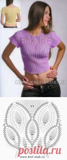 Круглая кокетка - вязание крючком