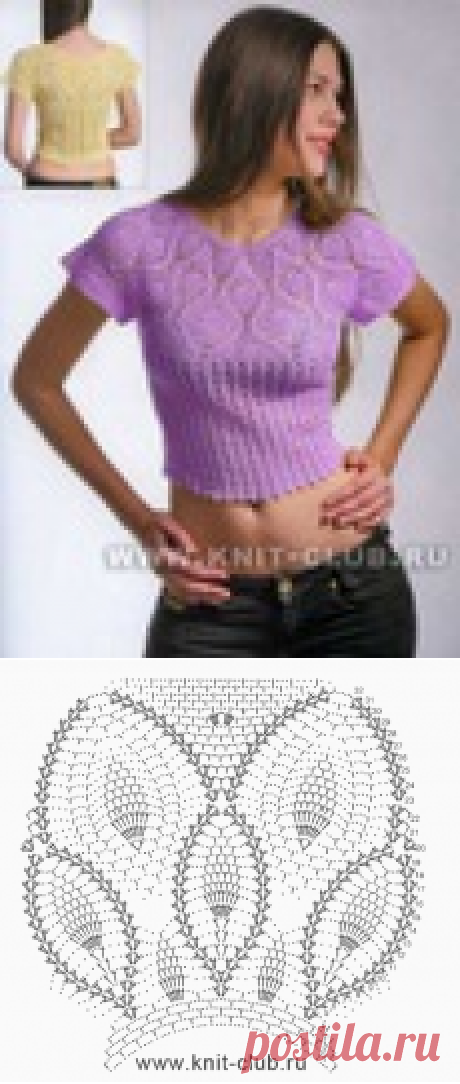 Круглая кокетка - вязание крючком