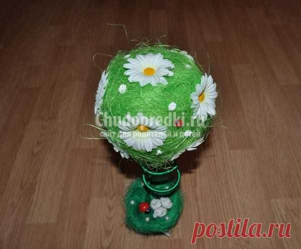Топиарий с ромашками своими руками. Мастер класс с пошаговыми фото