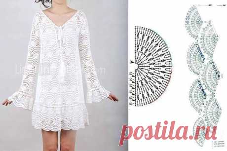Красивая крючком Блузка с Motif | Crochetz.com