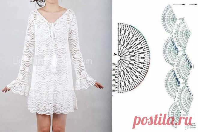 Красивая крючком Блузка с Motif | Crochetz.com