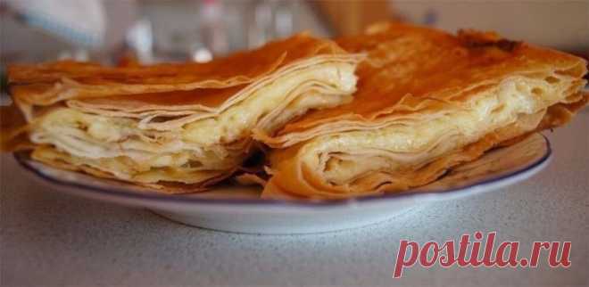 Слоеный пирог из лаваша с сыром
