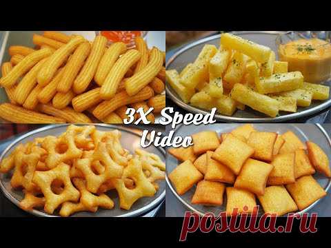 5 простых и быстрых рецептов хрустящего картофеля фри! Порадует всю семью! 3-кратная скорость видео