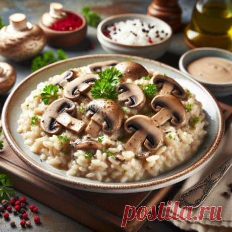 Ризотто с грибами — Пошаговый рецепт приготовления 2024 | Простые и вкусные домашние рецепты