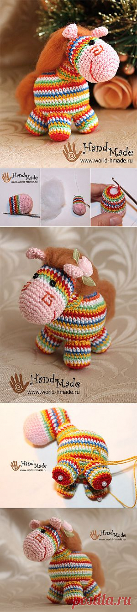 Лошадка - амигуруми крючком.
Подарок к Новому году своими руками.
