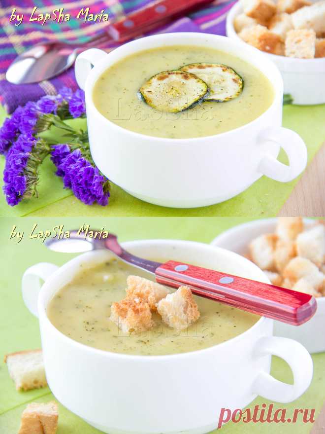 Разукрасим будни вкусом: 33/100 Нежный крем-суп из цуккини с сыром чеддер.