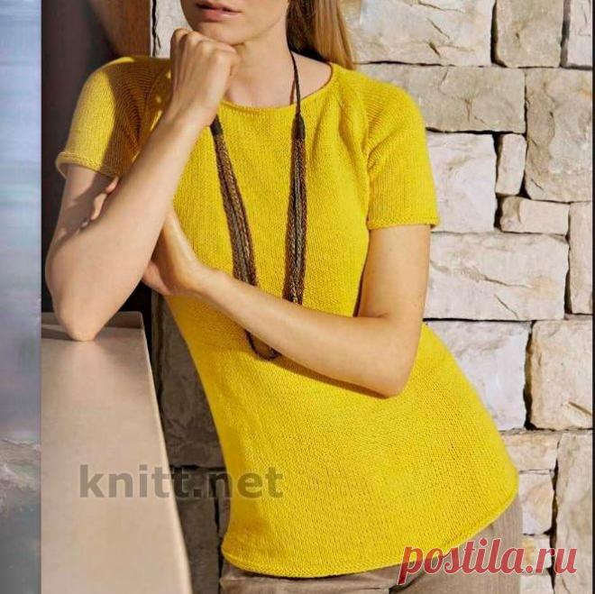 Пуловер реглан желтого цвета | knitt.net | Все о вязании