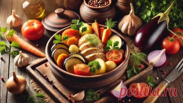 Готовим в горшочках: диетическое жаркое с баклажанами и куриной грудкой - Журнал «Профиль» - Медиаплатформа МирТесен