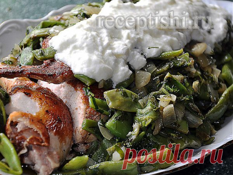 Борани с зеленой фасолью и курицей | Кулинарные рецепты с фото на Рецептыши.ру
