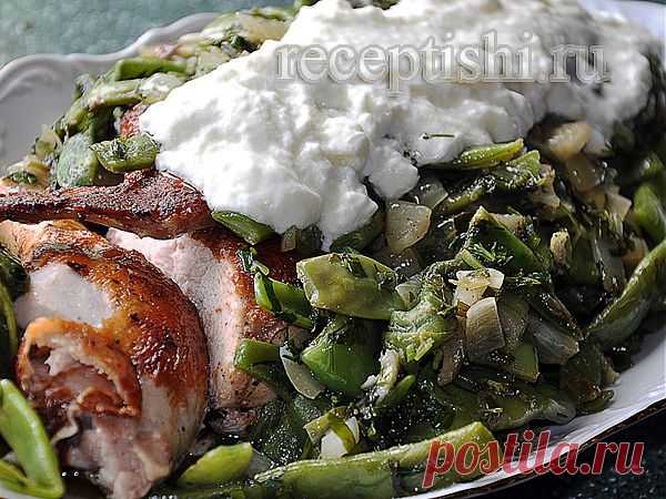 Борани с зеленой фасолью и курицей | Кулинарные рецепты с фото на Рецептыши.ру