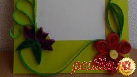Квиллинг рамка из картона своими руками для фото