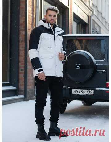 Мужская горнолыжная куртка, белая купить в Москве