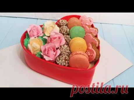 Трендовый торт ♥ Подарочная коробка с цветами и макарунами. Красное сердце ♥ Подписывайтесь - это залог, что вы не пропустите новые видео! Социальные сети, где вы можете меня найти и естественно подписаться! Фейсбук: https://www.faceb...