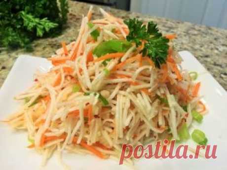 ВИТАМИННЫЙ САЛАТ из редьки, яблок и моркови!