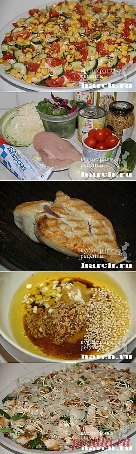 Салат из капусты с жареной курицей “Миланье”.