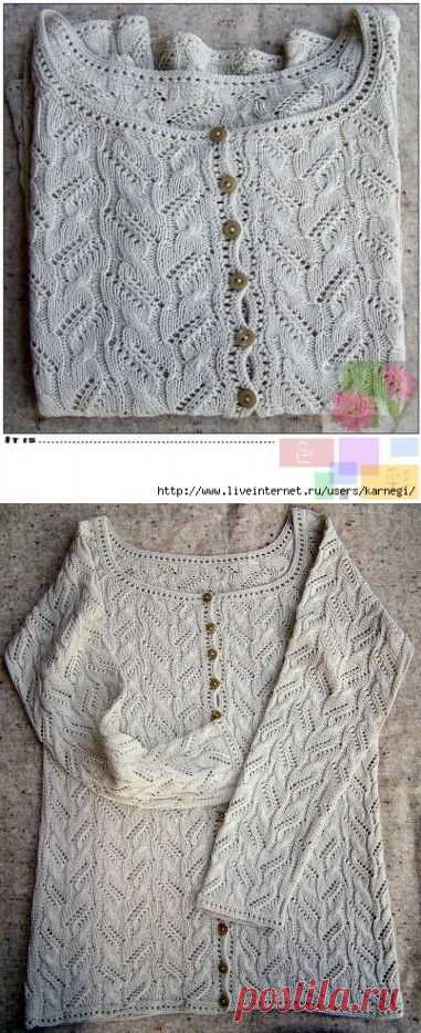 Симпатичный узор спицами